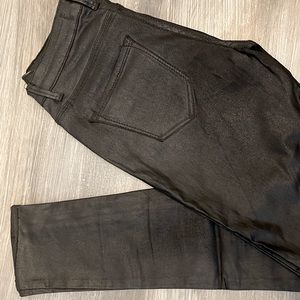 Skinny Black Faux Leather Jeans